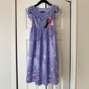 Disney Encanto Isabela Girl's Purple Floral Nightgown Dress (XS 4/5)